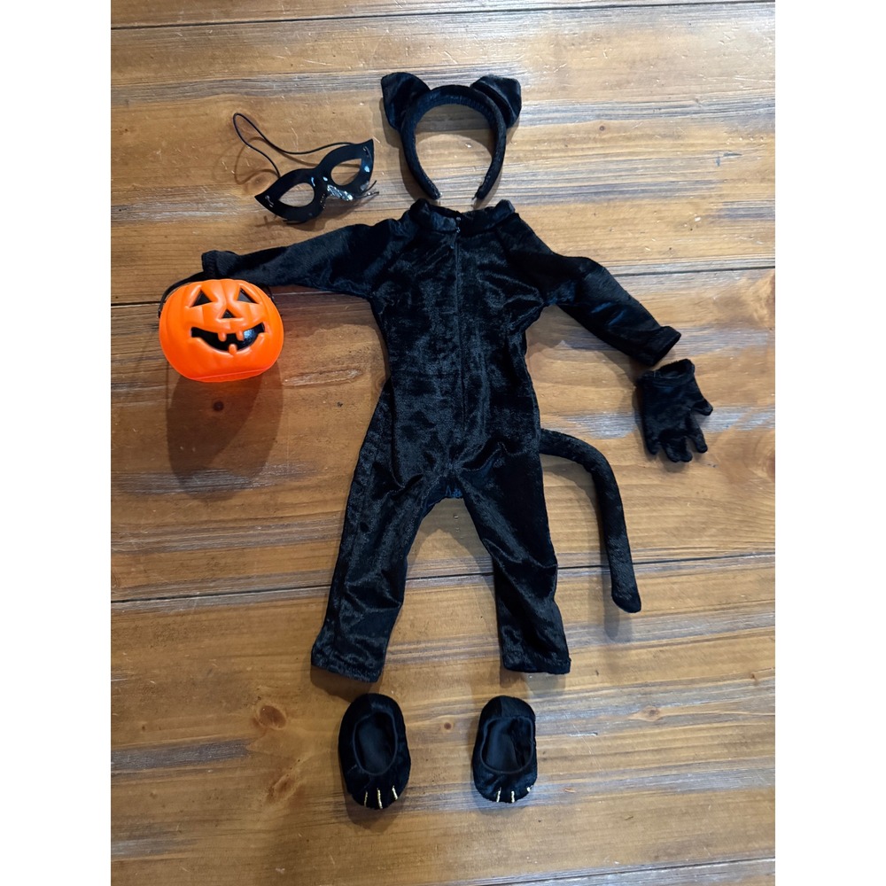 Vintage American Girl of Today Kitty Cat Halloween Costume 1997 w/ Treat Bucket